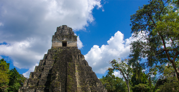 Ruins in the MAya City Tikal in Guatemala